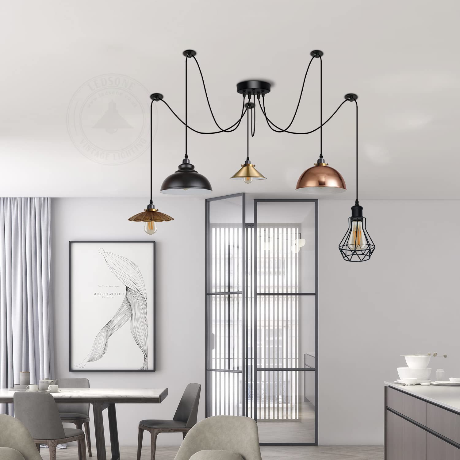 hanging mounted pendant light