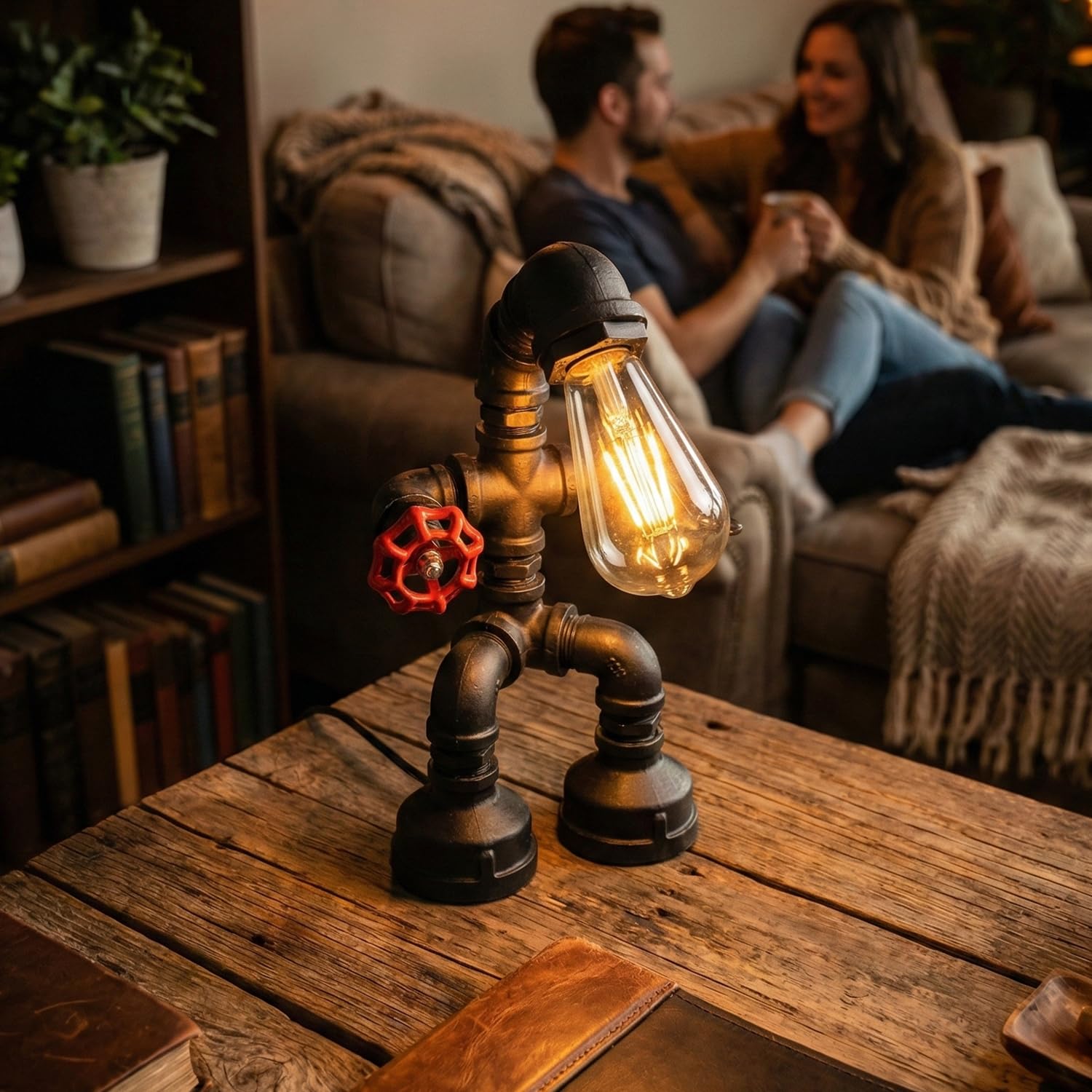 industrial lamp retro table