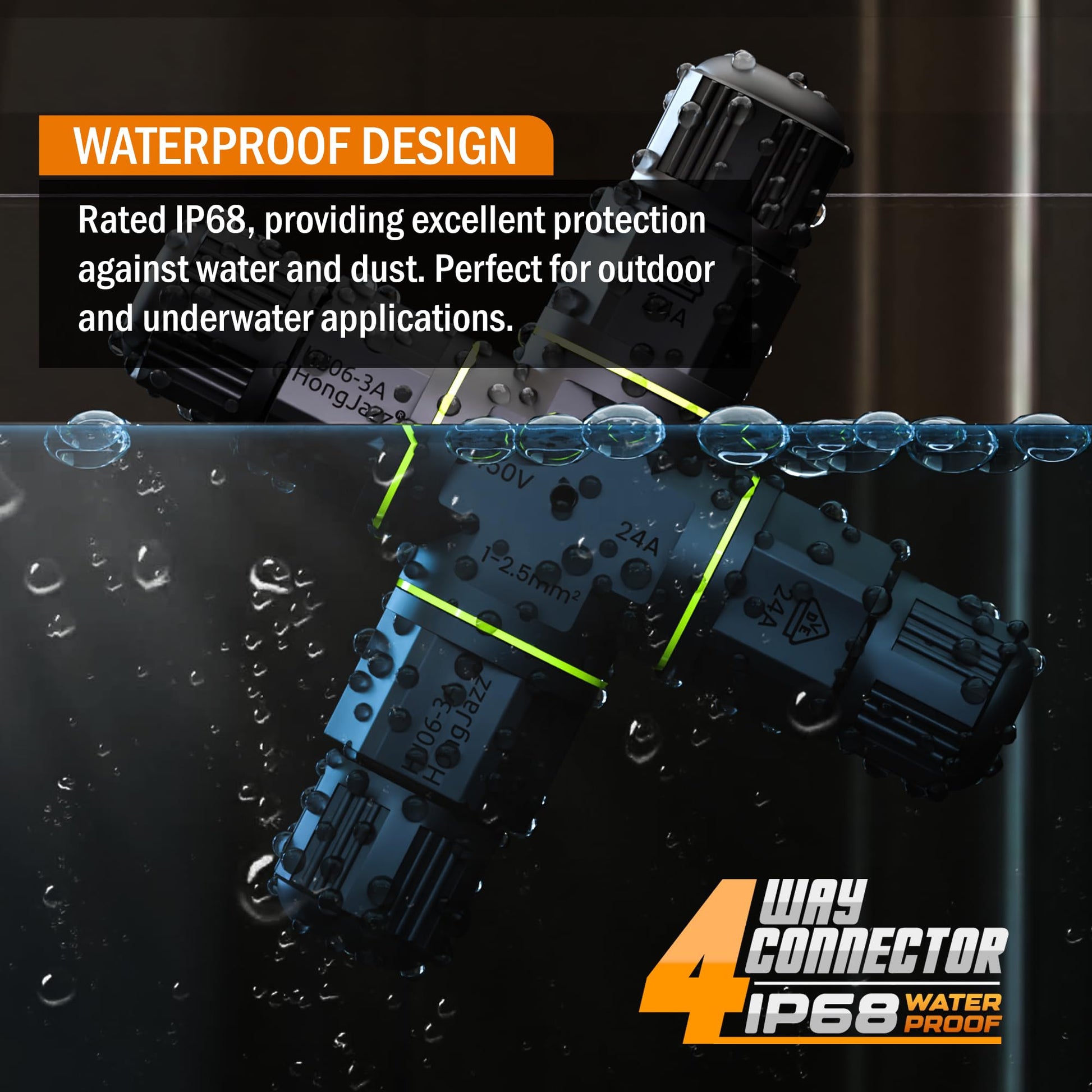 waterproof 3-pin screw electri