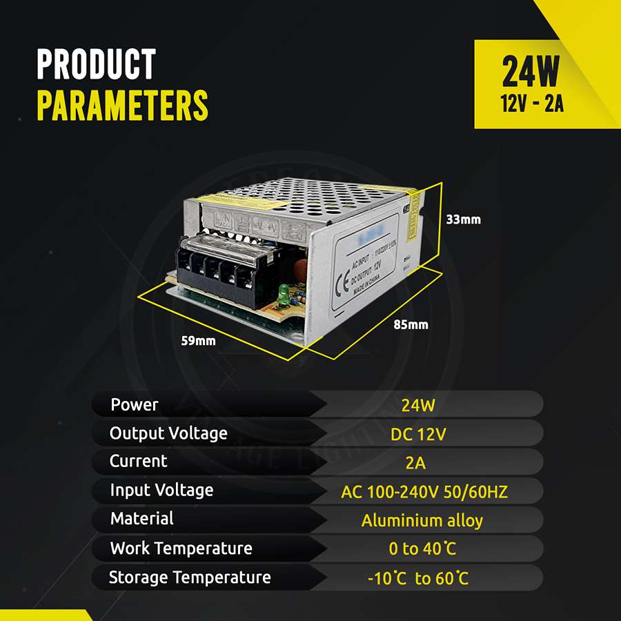 LED Driver DC12V IP20 24w-Product parameters