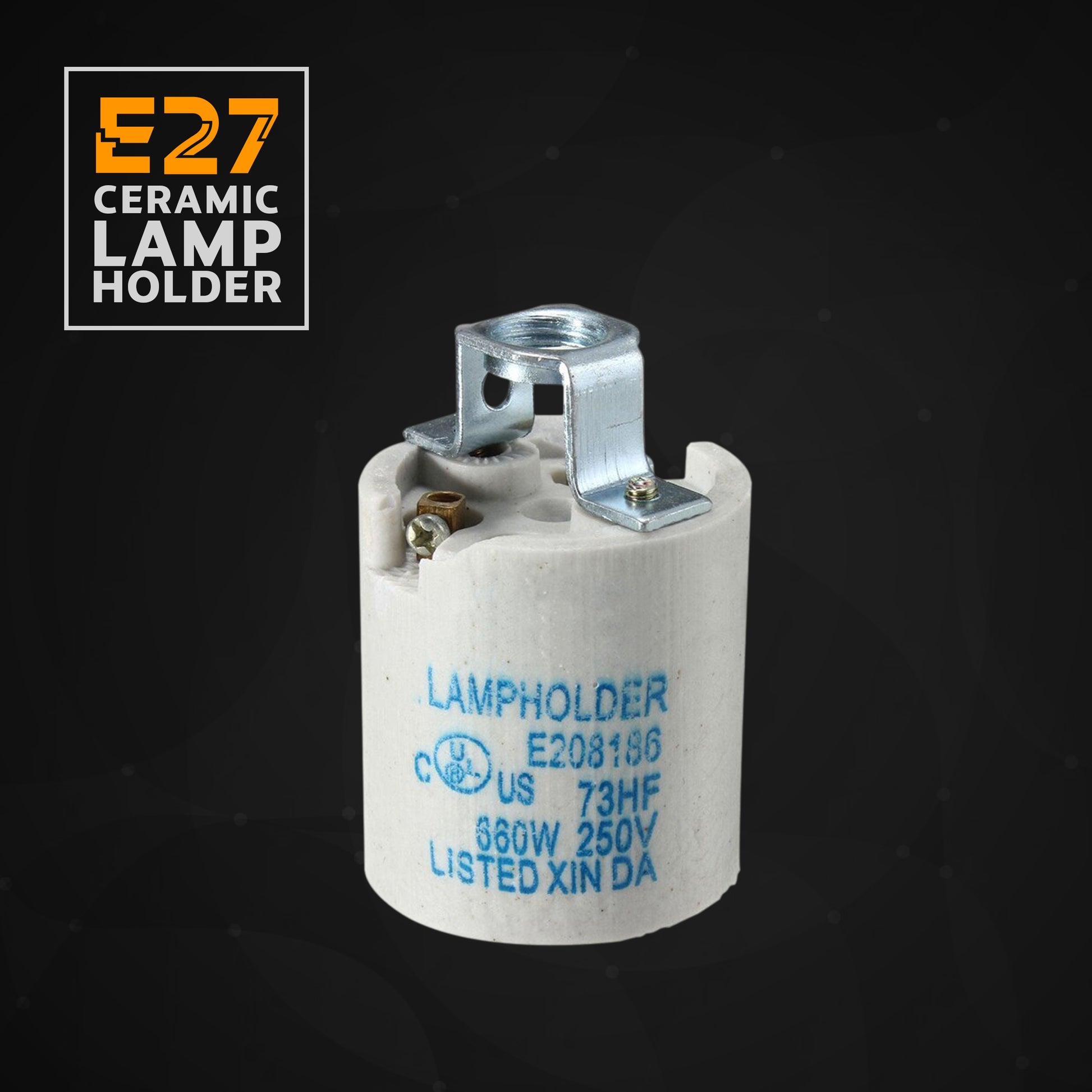 CERAMIC Porcelain Type 6 ES E27 EDISON SCREW Heat Bulb Lamp Holder~2961