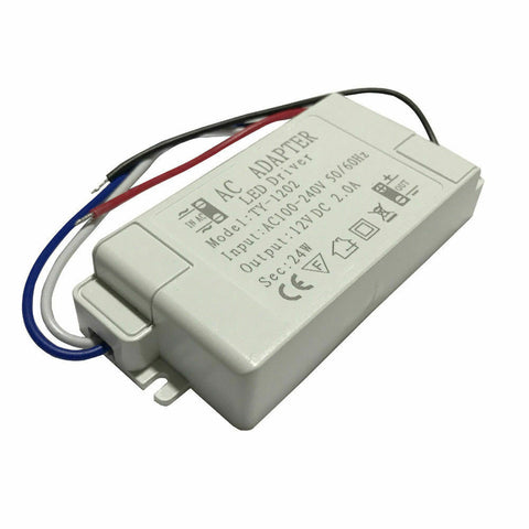 LED Driver 24w AC 100-240V to DC 12V 2 Amp Constant Voltage Transformer~3283