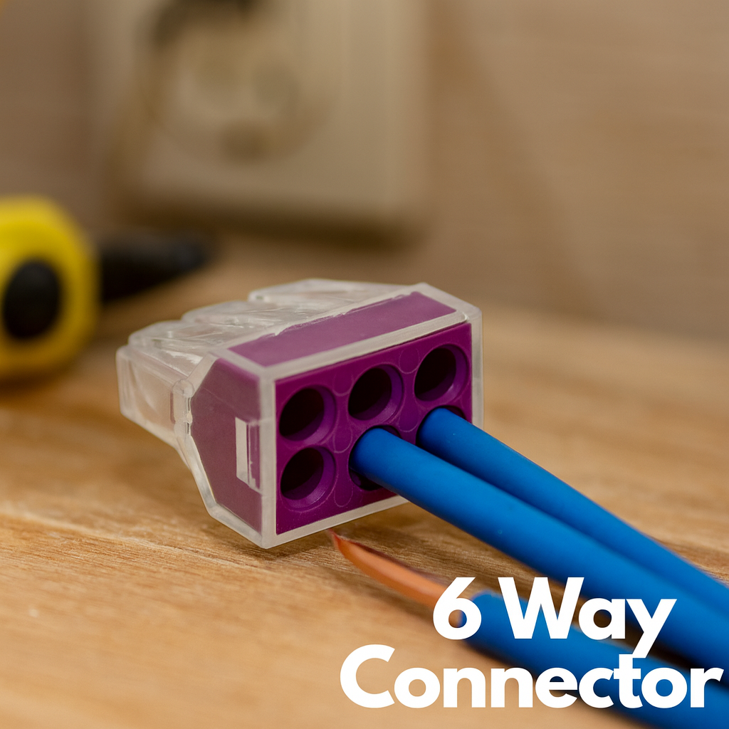 Wago Compact Push Wire Connector 6-Conductor 773-166/PW25 -LEDSone