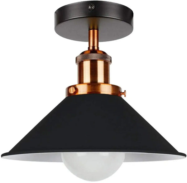 Lámparas de techo E27 de montaje semiempotrado ~5950 – Negro interior blanco