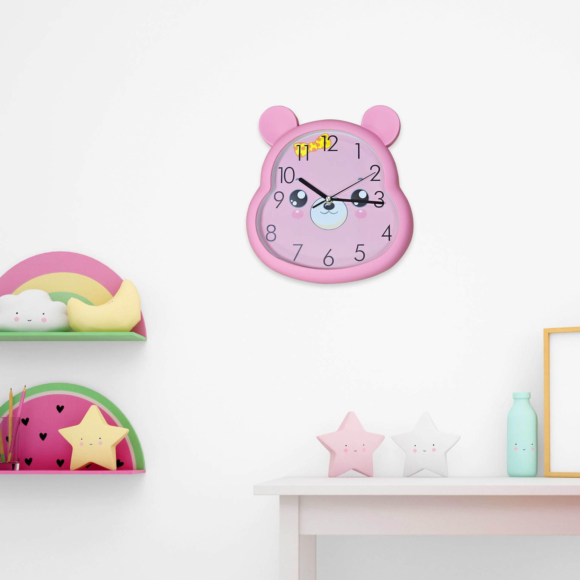 Cute Lovely Bear Kids Cartoon Bedside Clock
