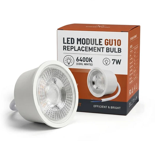 7W GU10 COB LED module cool white 6400K in its retail box
