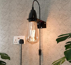 2m Plug-In Pendant Light with ON/OFF Switch E27 E14 Lamp Set ~ 5799