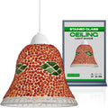 Handmade Red Mosaic Glass Globe Pendant Lamp Shade E27~4913