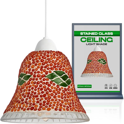 Handgemaakte kleurrijke lamp met glazen bol, mozaïekverlichting, handgemaakte plafondlamp, hanglampkap~4913