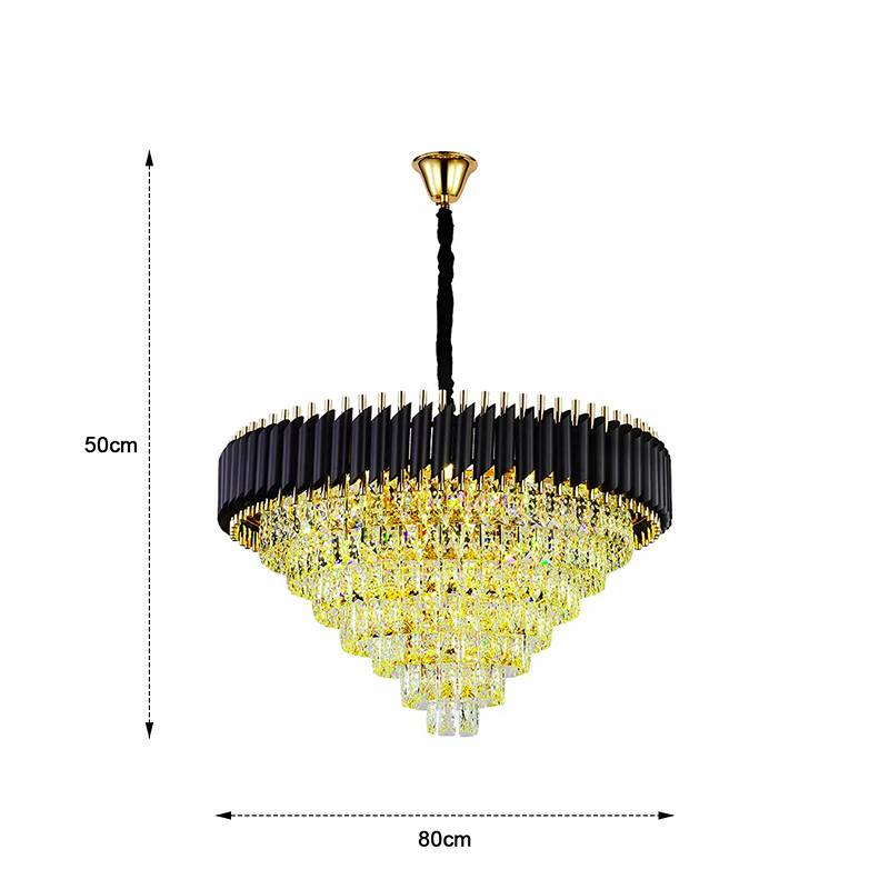 Black and gold store foyer light