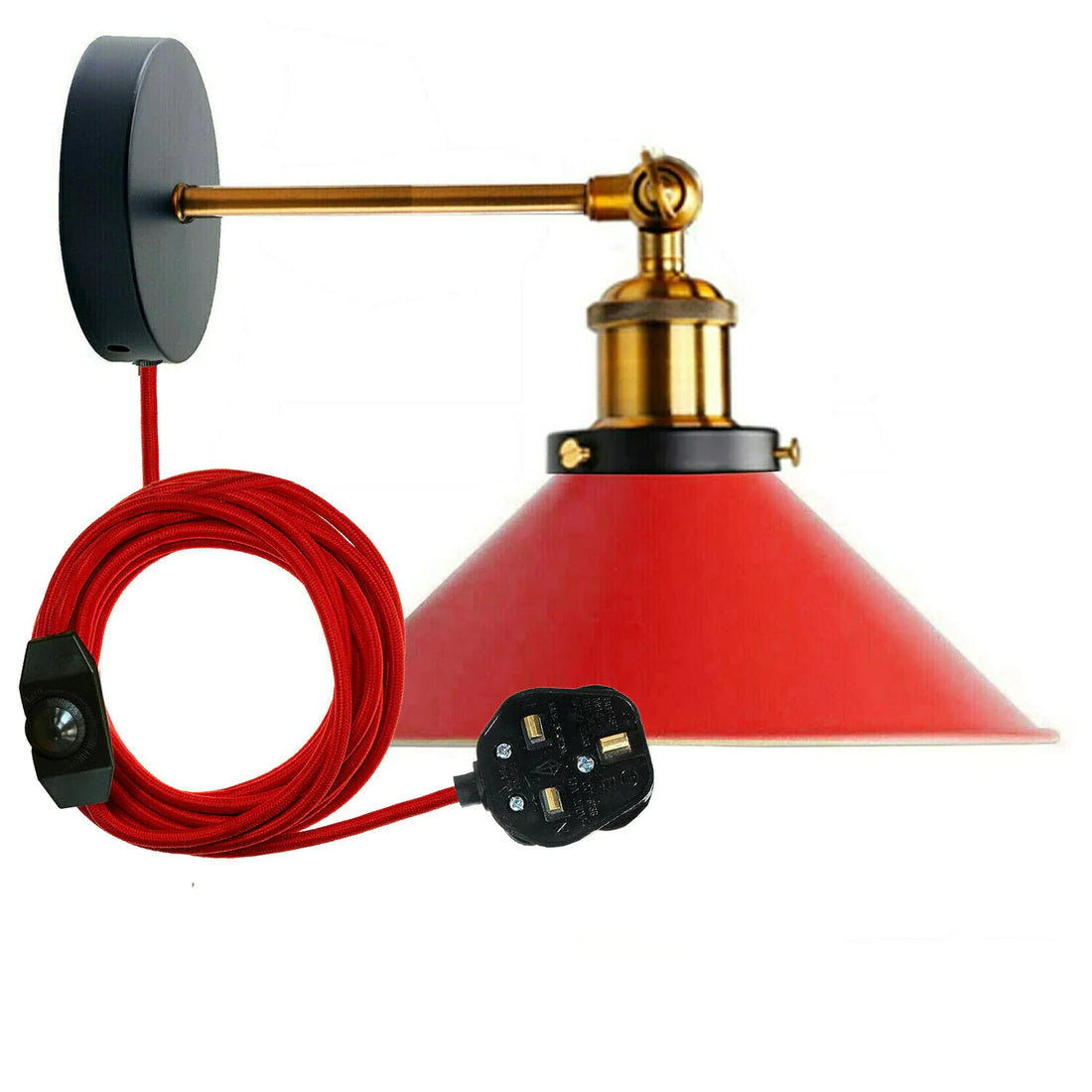 dimmer switch red plug in wall light
