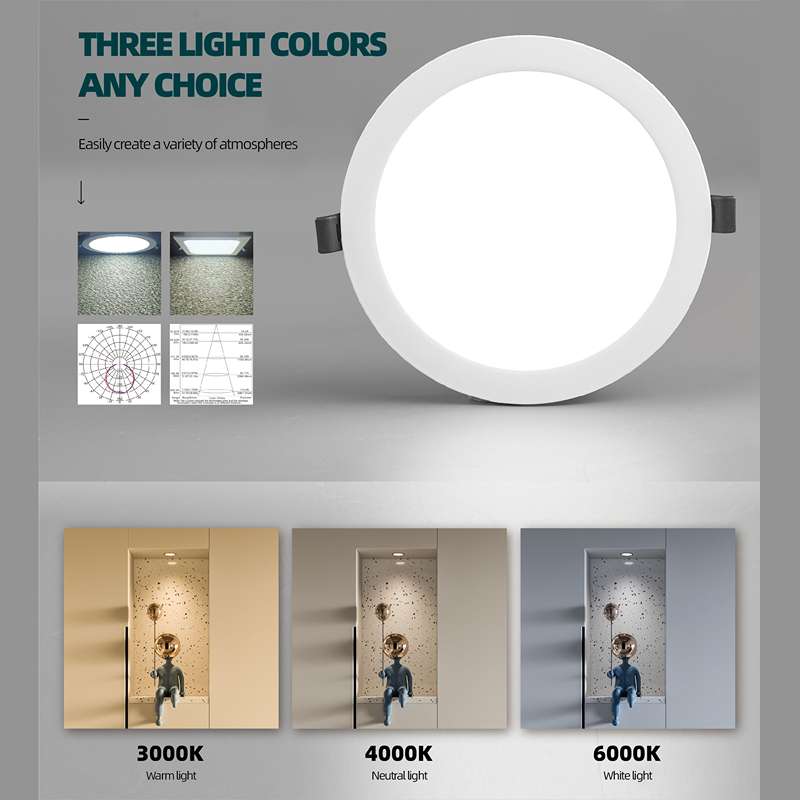 Warm White Modern LED Recessed Ceiling Round Panel DownLight-Detail 7