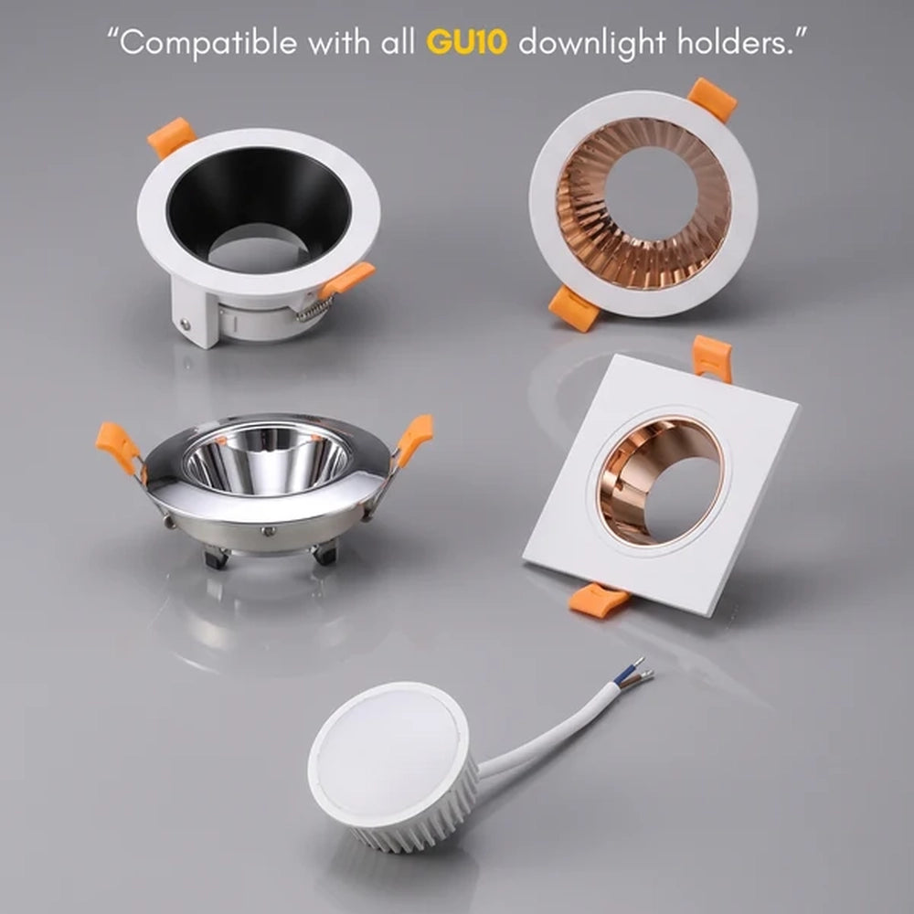 LED module compatible with different GU10 downlight frames