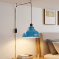 Plug in Swag Pendant Light with Metal Shade On/ Off Switch ~6568
