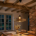 E27 Plug In Bohemian Pendant Light 4M Rope Swag Lamp  ~6758