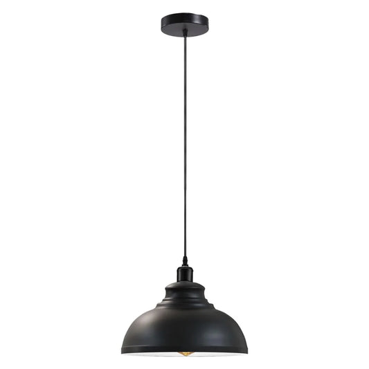 Industrial Black Pendant Light Metal | Easy Fit ~1354