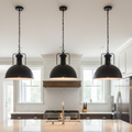 40cm Large Black Pendant Light With Chain ~6579