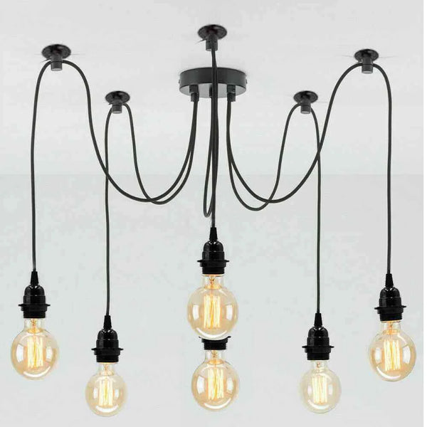 Chromen metalen plafondlamp met E27-lamphouder en ketting~1775