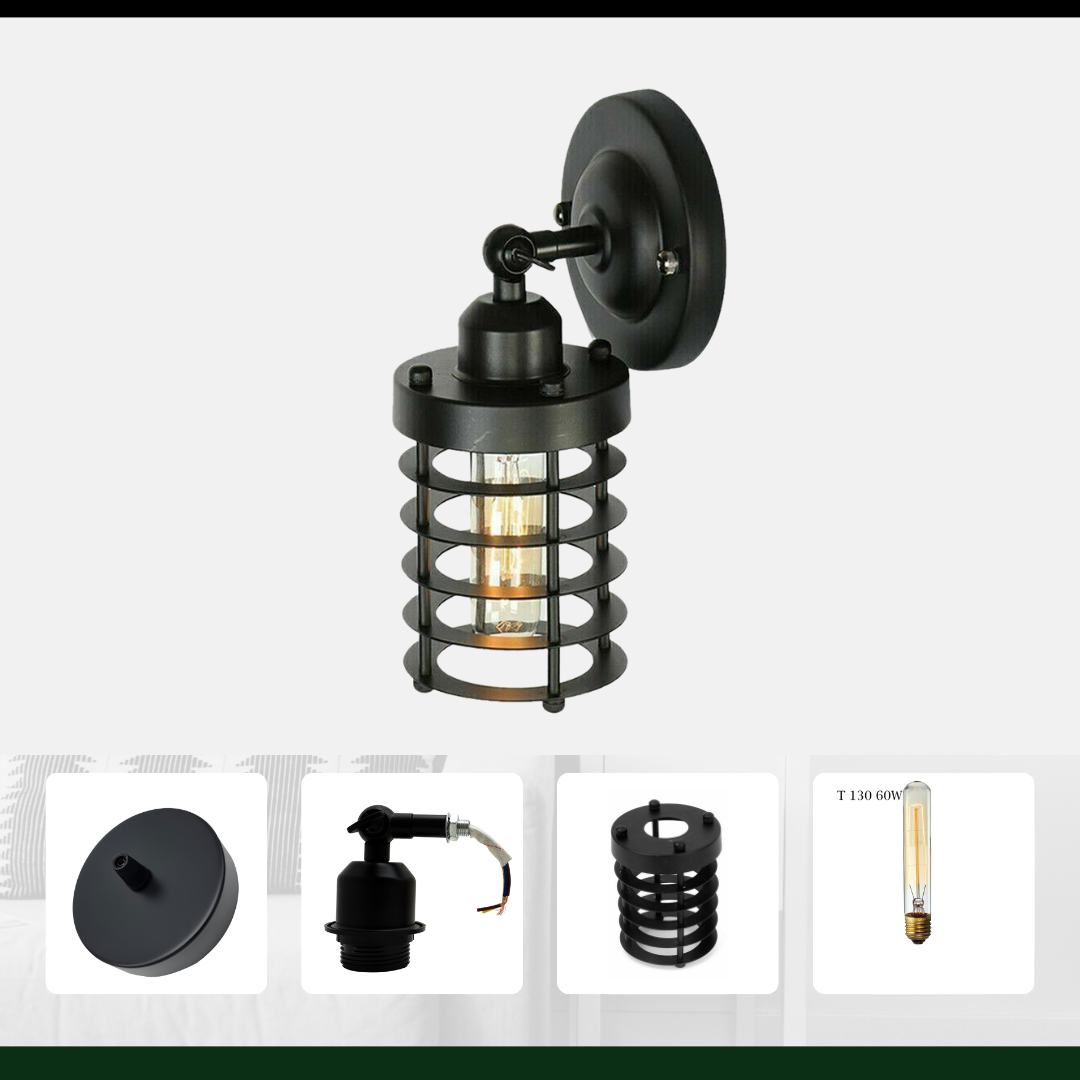 Wall Light Round Cage Wall Light cage wall light vintage wall light wall light light sconce wall lighting industrial wall light indoor vintage industrial retro wall sconce wall lights wall sconce lighting wall light fixtures wall sconces sconces wall lighting light wall
