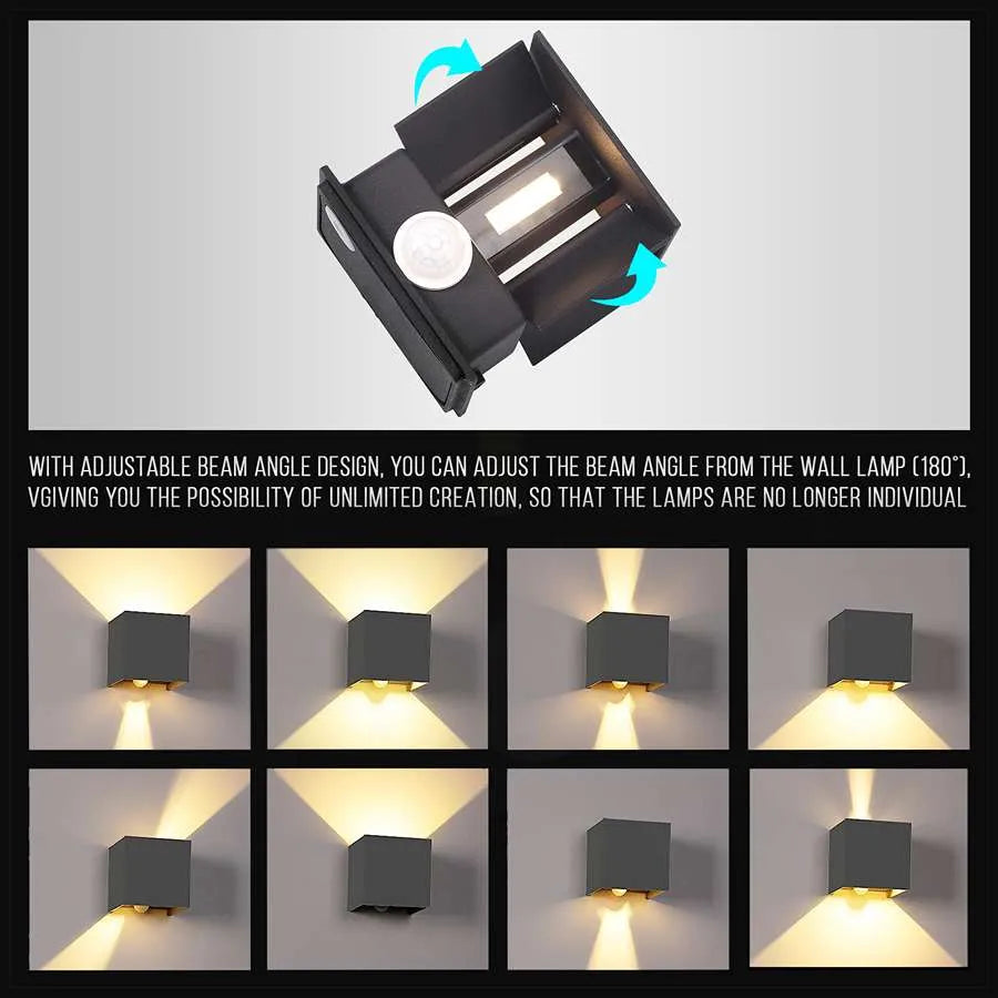 you can adjust the beam angle outdoor wall light 