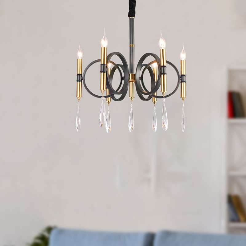 Black modern deals chandelier light