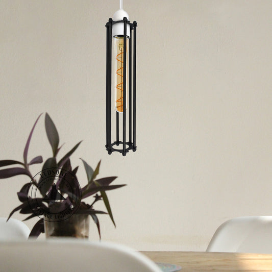 Long Cage Tube Pendant Shade Metal cage ~5490