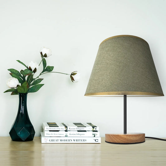 Modern Coolie Shape Fabric Bedside Table Lamp~5094