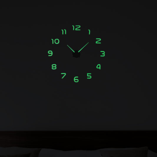 Modern Frameless 3D Dark Glow Wall Clock ~5405