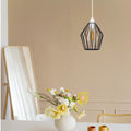 Diamond Cage Pendant Lamp Shade Metal Wire Ceiling Light Fixture ~4471