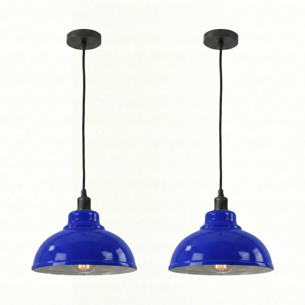 2 Set Pendant Light Metal ~6527 – Navy Blue