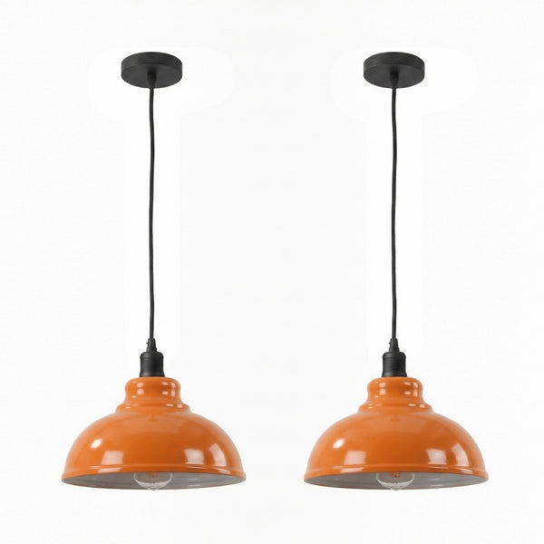 2 Set Pendant Light Metal ~6527 – Orange