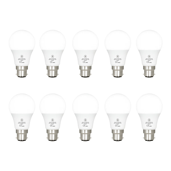 LED A60H B22 7W Cool White 6400K Non-Dimmable Bulb(Energy Saving) ~6293 – 10 Pack