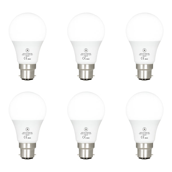 Industrial GLS LED Cool White 6400K Non Dimmable Multipack Bulb Pack 6~6294 – A60 - B22 - 9 Watt