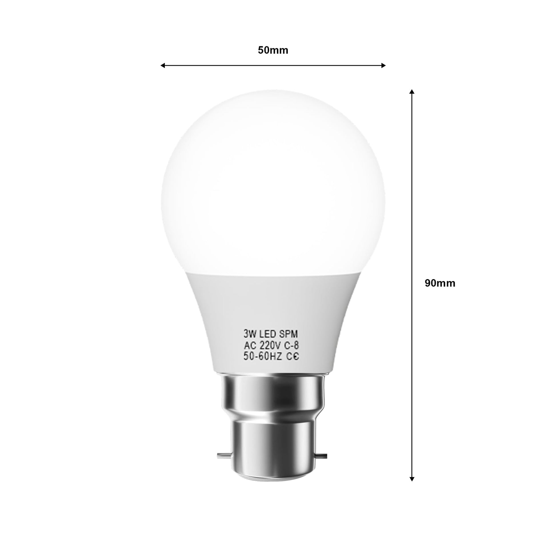 Non-dimmable 7W B22 bayonet LED bulb