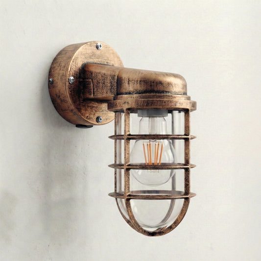 Exposed Nautical Conduit Wall Light E27 Metal ~6548