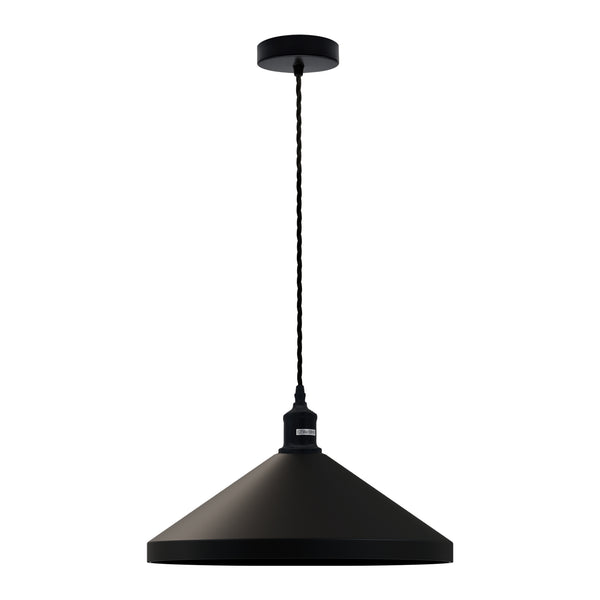 Minimalist lighting Cone Pendant Light Fixture ~5412 – Black / No