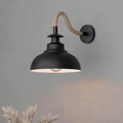 Black Wall Sconce Lighting Rope Fixture ~5700