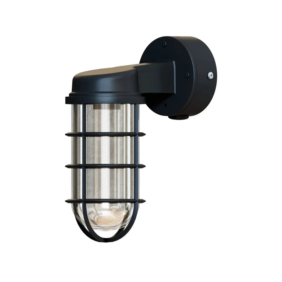 Outdoor Wall Light Fixture Industrial Exterior Wall Sconce Modern Outdoor Lighting Waterproof Wall Lantern Rustic Outdoor Wall Mount Black Metal Porch Light Edison Style Outdoor Light Weatherproof Exterior Lamp Commercial Grade Outdoor Light Durable