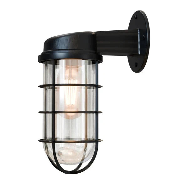 Outdoor Wall Light Fixture Industrial Exterior Wall Sconce Modern Outdoor Lighting Waterproof Wall Lantern Rustic Outdoor Wall Mount Black Metal Porch Light Edison Style Outdoor Light Weatherproof Exterior Lamp Commercial Grade Outdoor Light Durable