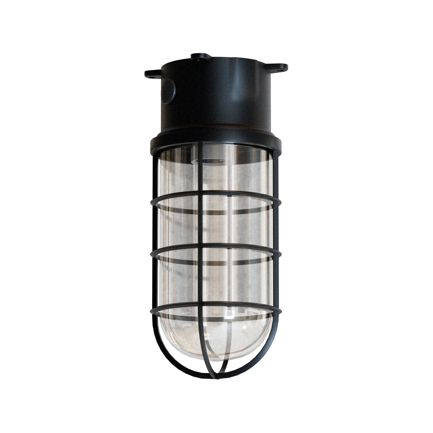 Black cage bulk head light