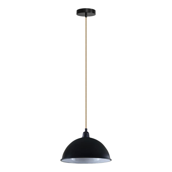 Shaded Hanging Light Hemp Rope Wire 1m ~6516 – black