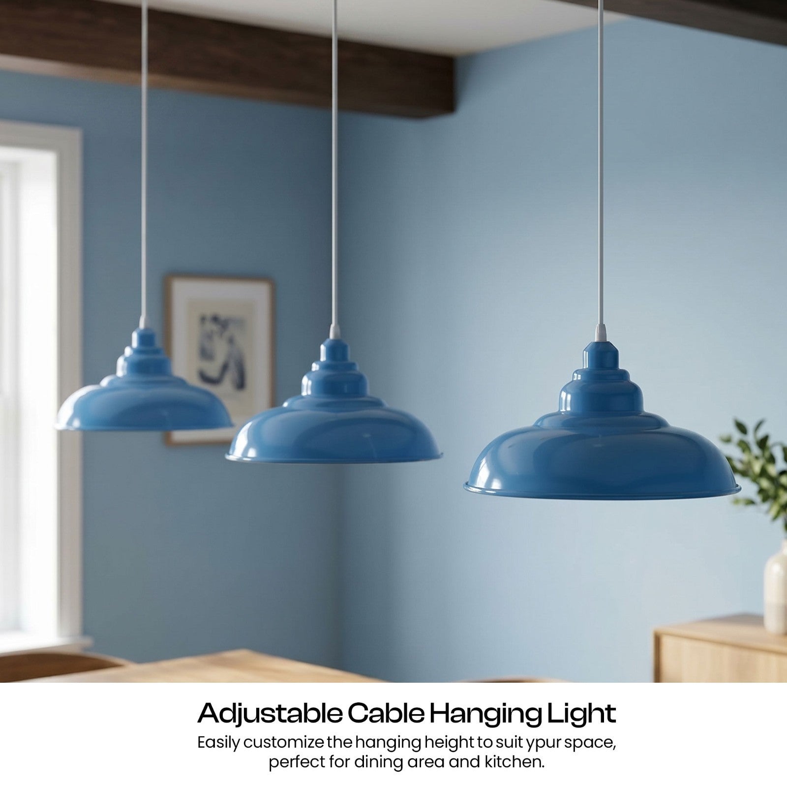 Pendant lights hanging in a room