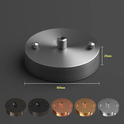 100mm Single Outlet Ceiling Rose Kit with Fixing Plate~2912