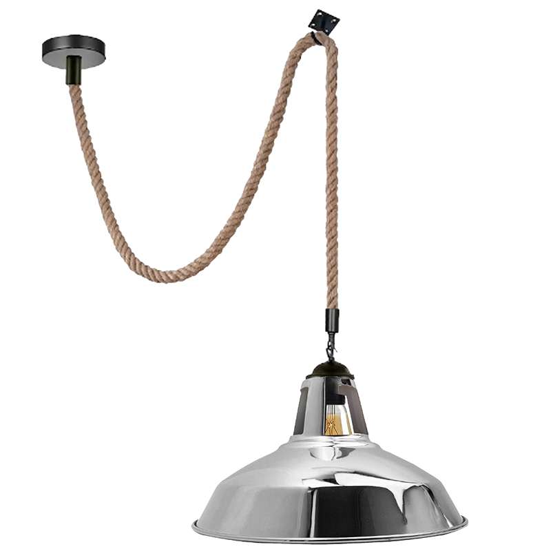 chrome with bulb Vintage Industrial Metal Ceiling Pendant Ligh