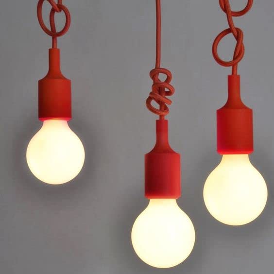 Muuto E27 Pendant Lamp – Red Silicone
