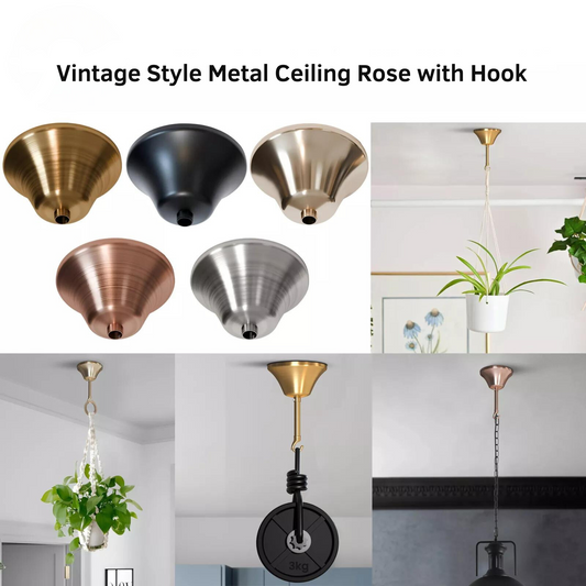 Vintage Style Metal Ceiling Rose Hook For Light Fitting ~5528