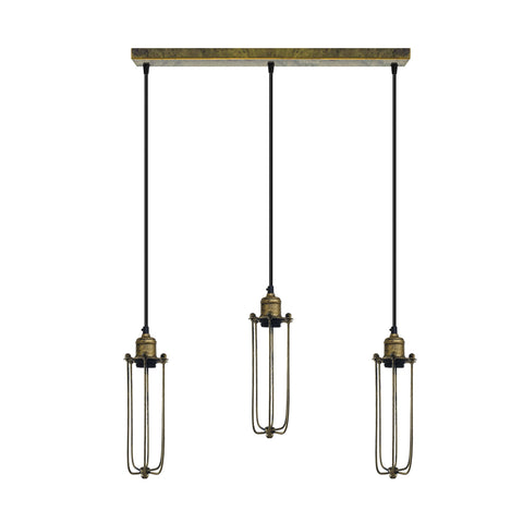 Cluster Long Tube Cage Pendant Light Fixture~5144