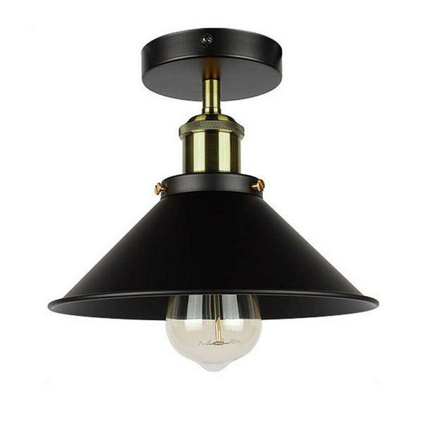 Zwarte en gouden plafondlamp met inbouwkap~2144 – Zwart 2 / Ja
