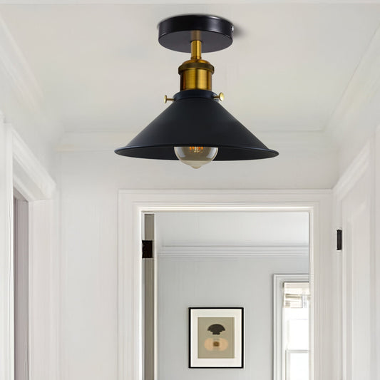 Conical Flush Mount Metal Ceiling Light ~ 5028