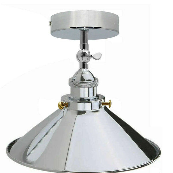 Lámpara de techo industrial retro empotrada con pantalla cónica LED E27 ~ 5704 – No